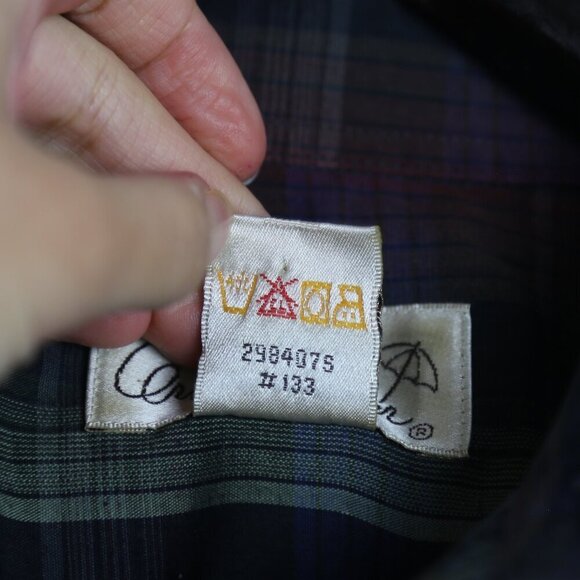 Vintage Arnold Palmer Collared Plaid Blue Red Men's Button Down Shirt Size 8/P - Picture 8 of 8